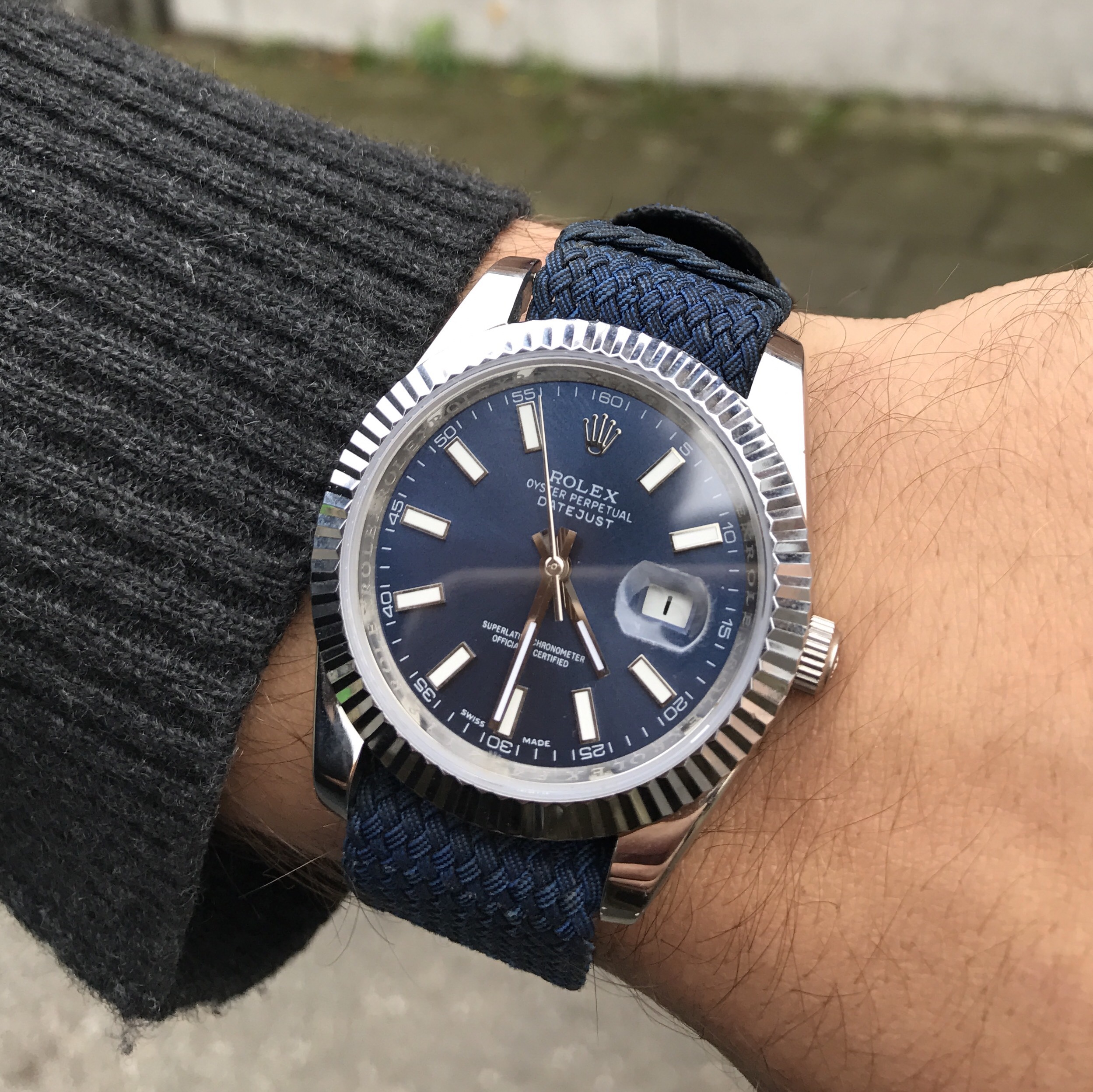 datejust 41 on leather strap